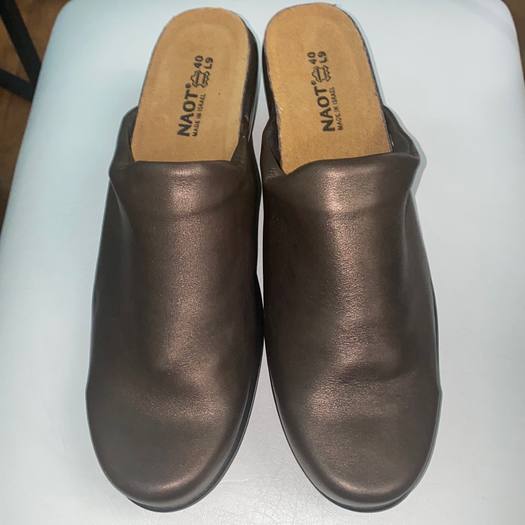 Naot Bronze Metallic Dream Mule Clogs 40 Bnnb
